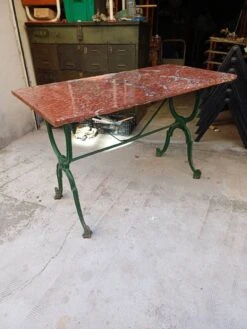 Cast Iron Bistro Table, 19th Century Marble Top, Entirely Original. -Room Fold Zone 019836c9 f7a5 4490 afb8 2118373c21a2
