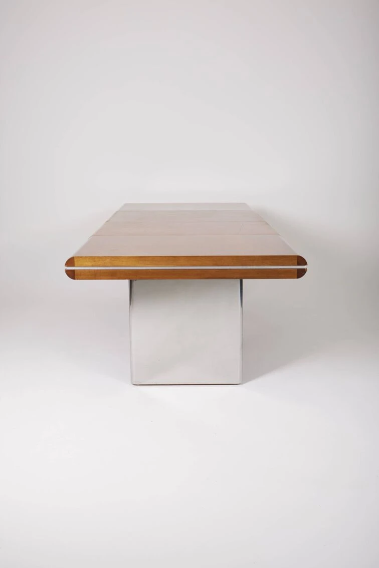 Hans Von Klier Leather And Wood Desk By Skipper, 1970s 3 Hans Von Klier Leather And Wood Desk By Skipper, 1970s