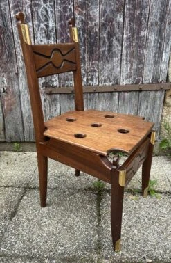 Vintage Navy Wood Scriban Chest Of Drawers And Chair -Room Fold Zone 02fb6ff2 8796 45eb 9519 895cfe28bbaf