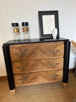 Art Deco Chest Of Drawers In Wood And Vintage Olive Veneer -Room Fold Zone 075b21a5 191a 4d13 9031 a79c6f8cff7b