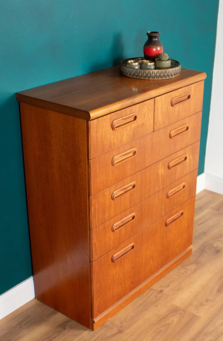 Retro Teak 1960s 2 Drawer Over 4 Chest Of Drawers By Meredew 6 Retro Teak 1960s 2 Drawer Over 4 Chest Of Drawers By Meredew - Image 4