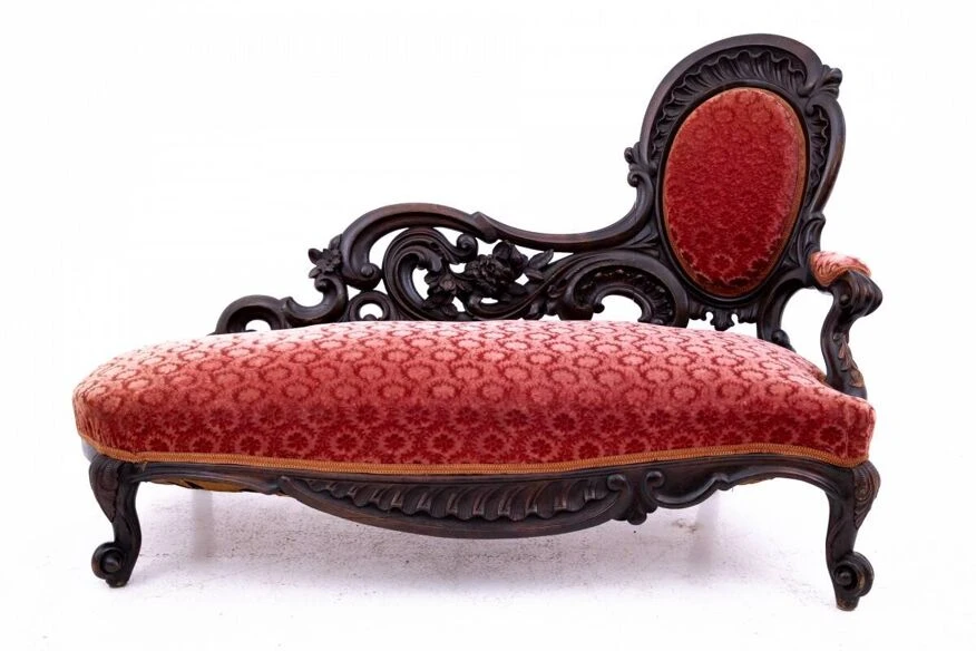 Antique Chaise Longue From Around 1880, Northern Europe. 6 Antique Chaise Longue From Around 1880, Northern Europe. - Image 4