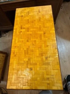 Woven Bamboo Desk From The 50s/60s