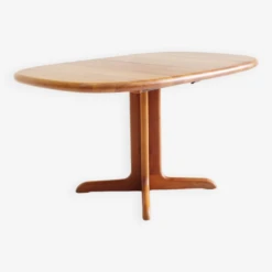 Vintage Glostrup Danish Oval Extendable Dining Table Solid Teak 1960s -Room Fold Zone 0cb9f53d 7de4 42bb ab04 2d2702a785af