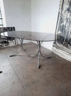 Large Chrome And Smoked Glass Table From The 70s 18 Large Chrome And Smoked Glass Table From The 70s -Room Fold Zone 0f66f6dd adb6 48aa 9d26 8bf8d18332ed