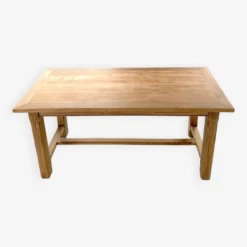 Vintage Brutalist Solid Wood Farm Table -Room Fold Zone 115b55a5 82a5 4276 8ab8 97addf21d82f