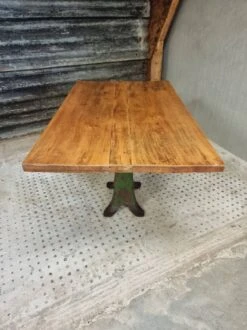 Old Table Dining Table Cast Iron With Beech Wood 80x135 Cm -Room Fold Zone 138c9c39 6272 4610 a9ca 8aa03d2427e8