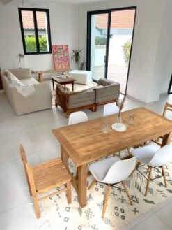 Vintage Brutalist Solid Wood Farm Table -Room Fold Zone 181c62fe 6280 4f6c 9bd5 531d57e3ebab