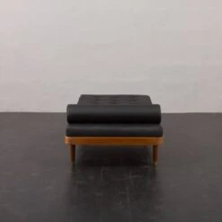 Danish Horsens Daybed In Black Leather And Teak, Denmark 1960s -Room Fold Zone 1ab0d33a dc55 4f85 9671 62a064986a16