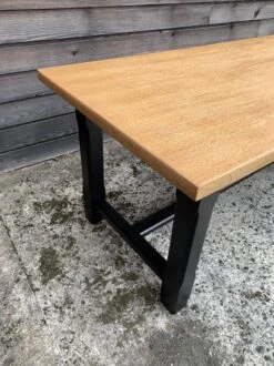Farm Table In Solid Oak And Matte Black Legs -Room Fold Zone 1bafa1e3 595d 4f60 8160 b5dc83e66d40