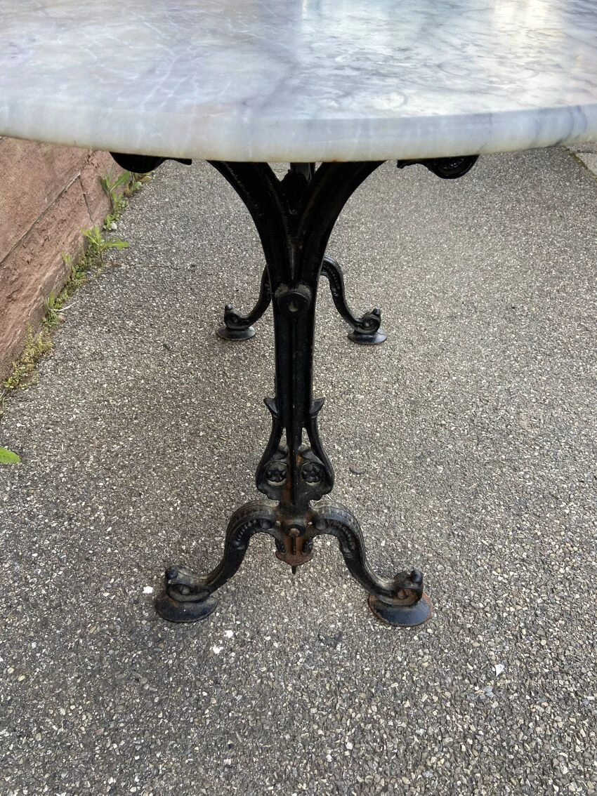 Bistrot Table Marble And Cast Iron Parisian Café Bistro Table Vintage Bohemian 10 Bistrot Table Marble And Cast Iron Parisian Café Bistro Table Vintage Bohemian - Image 8