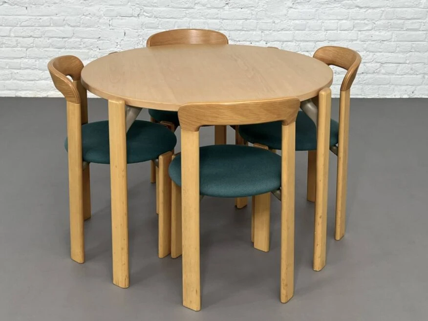 Set Of 4 Chairs And Round Dining Table Designed By Bruno Rey For Kusch&Co 6 Set Of 4 Chairs And Round Dining Table Designed By Bruno Rey For Kusch&Co - Image 4