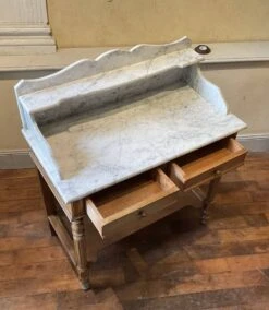 Dressing Table Or Dressing Table, Marble Top, Walnut Base, Louis Philip Style -Room Fold Zone 1fd73fb5 e55c 40d0 8574 4f463a3931a0