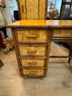 Woven Bamboo Desk From The 50s/60s -Room Fold Zone 21abeaa8 947b 4477 917b 875caf58e748