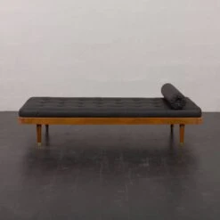 Danish Horsens Daybed In Black Leather And Teak, Denmark 1960s -Room Fold Zone 2215ffd9 4ead 4284 b47f bc00708ec355