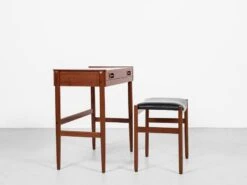 Midcentury Danish Dressing Table In Teak By Dyrlund With Ottoman By Spøttrup 1960s -Room Fold Zone 23446b95 71e4 47d1 b22f bae4bd50901e