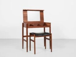 Midcentury Danish Dressing Table In Teak By Dyrlund With Ottoman By Spøttrup 1960s -Room Fold Zone 25489e22 54eb 46e8 8c4f 2a15f0030dd3