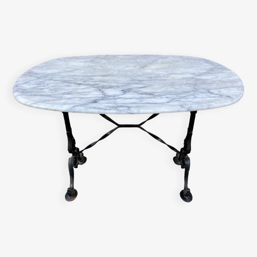 Bistrot Table Marble And Cast Iron Parisian Café Bistro Table Vintage Bohemian 6 Bistrot Table Marble And Cast Iron Parisian Café Bistro Table Vintage Bohemian - Image 4