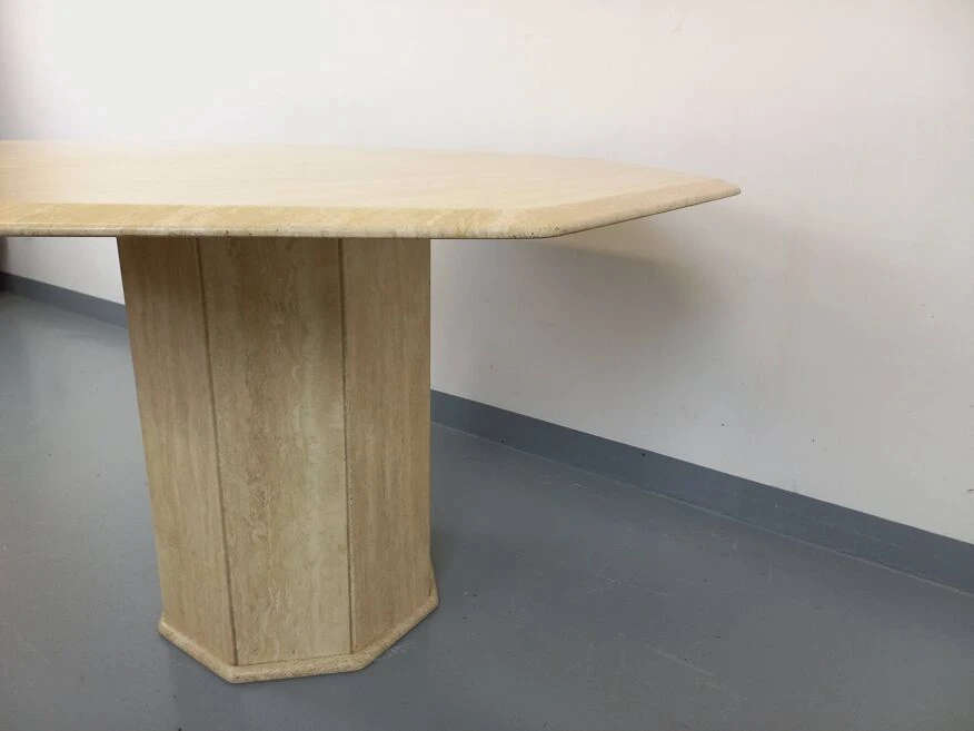Vintage Octagonal Travertine Dining Table From The 70s 80s 15 Vintage Octagonal Travertine Dining Table From The 70s 80s - Image 13