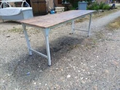 Industrial Table In Aluminum And Wood -Room Fold Zone 2ab30611 6010 4772 afb5 9cca877f5a7c