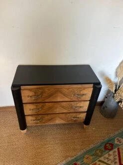 Art Deco Chest Of Drawers In Wood And Vintage Olive Veneer -Room Fold Zone 2af78941 cc96 4ff2 9395 a78e4826b47e