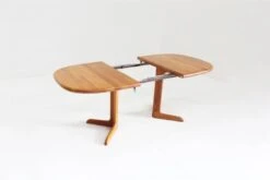 Vintage Glostrup Danish Oval Extendable Dining Table Solid Teak 1960s -Room Fold Zone 2e3efaad f824 48a2 bfb7 7eb23827671b