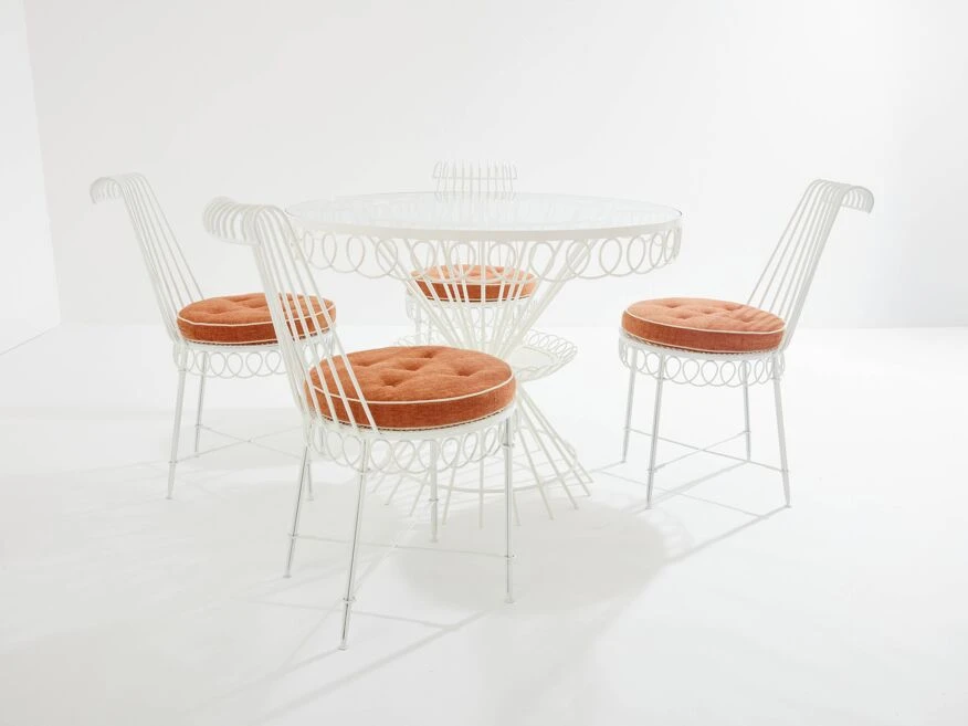 Mathieu Matégot Complete Dining Room Set Cap D'Ail 1950s 9 Mathieu Matégot Complete Dining Room Set Cap D'Ail 1950s - Image 7