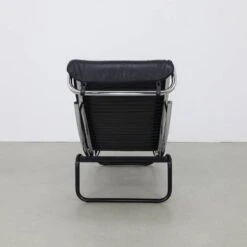 Postmodern Chaise Longue In Leather And Chrome, 1980s -Room Fold Zone 31da1280 32fc 43be af50 674ae13d7c18