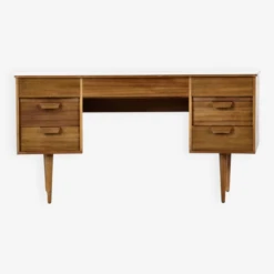 Midcentury Uniflex Walnut And Beech Concave Desk Designed By Gunther Hoffstead, -Room Fold Zone 32396cce 34a6 4bb9 8b69 b4363018a0bd