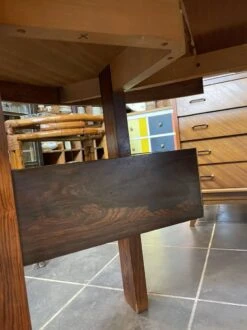 Round Dining Table -Aurora Izegem Model 4001 Belgium Scandinavian In Rio Rosewood + Extension -Room Fold Zone 33650d69 079b 4b27 a2f3 bcabd7ffd2c0