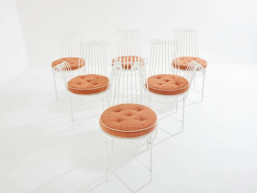 Mathieu Matégot Complete Dining Room Set Cap D'Ail 1950s 13 Mathieu Matégot Complete Dining Room Set Cap D'Ail 1950s - Image 11