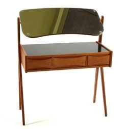 Vintage Scandinavian Dressing Table In Wood And Glass -Room Fold Zone 35053656 ea36 428a 8630 a72fcbd82b9a
