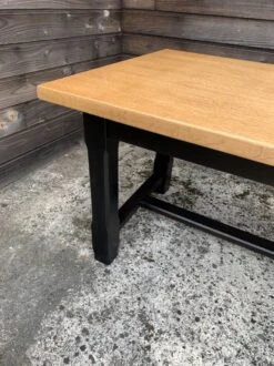 Farm Table In Solid Oak And Matte Black Legs -Room Fold Zone 38b8206c 997c 47d9 ac06 af1648969ea7