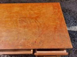 Schoolmaster's Desk, Wood And Metal, With Drawers And Cupboard -Room Fold Zone 39923d31 ab75 42bf afc8 1dc8d111e0fa