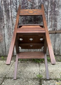 Vintage Navy Wood Scriban Chest Of Drawers And Chair -Room Fold Zone 3c47370d 3202 43bf 8b55 70d2db644383