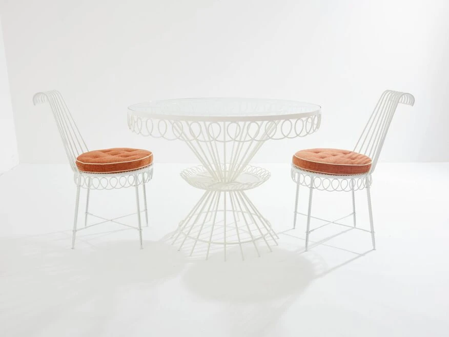 Mathieu Matégot Complete Dining Room Set Cap D'Ail 1950s 7 Mathieu Matégot Complete Dining Room Set Cap D'Ail 1950s - Image 5