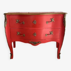 Curved Poppy Red Chest Of Drawers -Room Fold Zone 3f216e65 c53e 4a3a 8eac 18bd34a47557