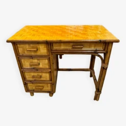 Woven Bamboo Desk From The 50s/60s -Room Fold Zone 4061e85f 5976 47d0 99b0 c28a67d7b785