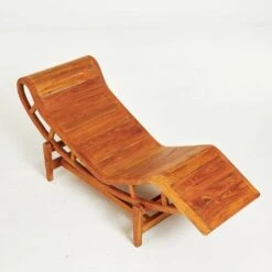 Teak Lounge Chair - In The Spirit Of Le Corbusier's LC4 Chair -Room Fold Zone 442b0f91 870a 4ae3 9b43 6e91cdd5bd75