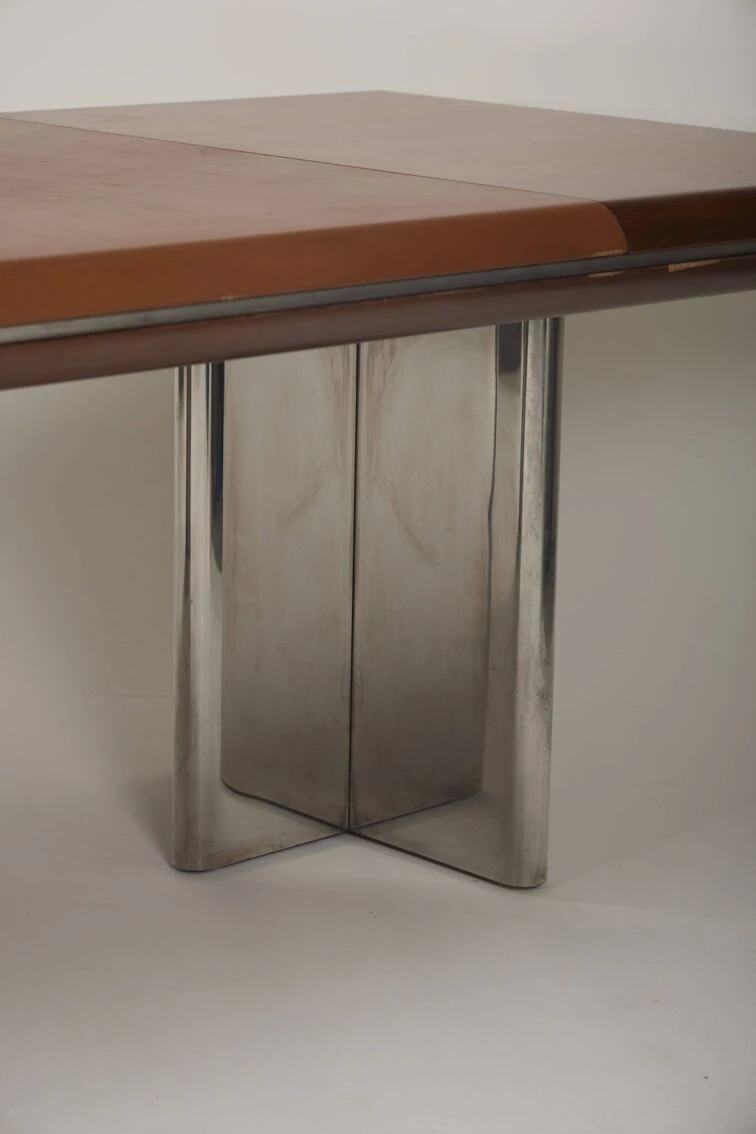 Hans Von Klier Leather And Wood Desk By Skipper, 1970s 5 Hans Von Klier Leather And Wood Desk By Skipper, 1970s - Image 3