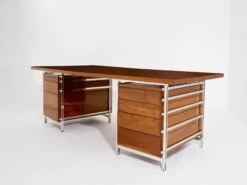 Jules Wabbes Curved Mahogany And Jatoba Desk 1958 -Room Fold Zone 48a84b50 ded3 49a9 867c 6667f0456238