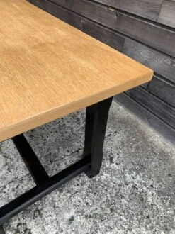 Farm Table In Solid Oak And Matte Black Legs -Room Fold Zone 4b7c7236 9c7b 4ebb a553 0933c6a655dd