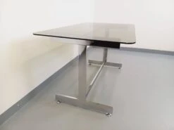 Vintage Desk Or Dining Table In Smoked Glass And Chrome Metal From The 70s -Room Fold Zone 4c7d18c2 2f3f 41ea b5fe 855e1776b651