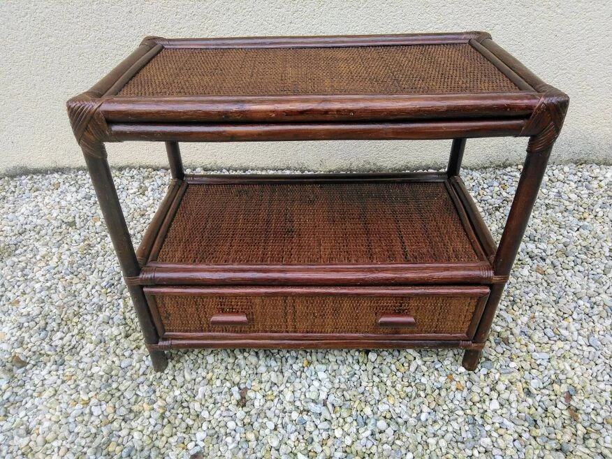 Vintage Rattan Storage Unit 7 Vintage Rattan Storage Unit - Image 5