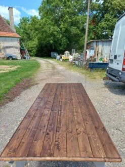 Industrial Table In Aluminum And Wood