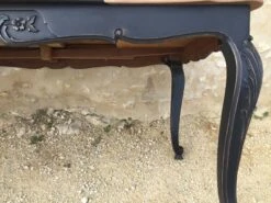 Louis XV Style Table In Restyled Mahogany With Natural Wood Top