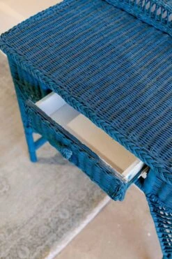 Vintage Midnight Blue Rattan Dressing Table 37 Vintage Midnight Blue Rattan Dressing Table -Room Fold Zone 531dd0fa 64c3 4322 9042 7d977873685c