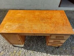 Schoolmaster's Desk, Wood And Metal, With Drawers And Cupboard -Room Fold Zone 54734f62 73a9 4b91 9fdd 262489164abb