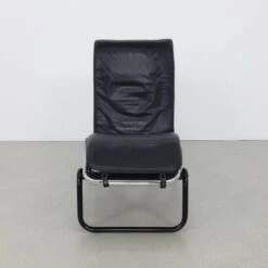 Postmodern Chaise Longue In Leather And Chrome, 1980s -Room Fold Zone 54a65ef1 ca69 40e7 815a 5bb53b4c645f