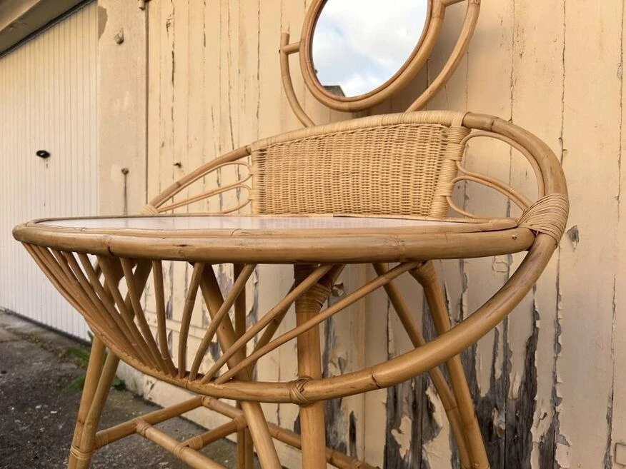 Anne Bamboo Dressing Table Vintage, 1960s 3 Anne Bamboo Dressing Table Vintage, 1960s